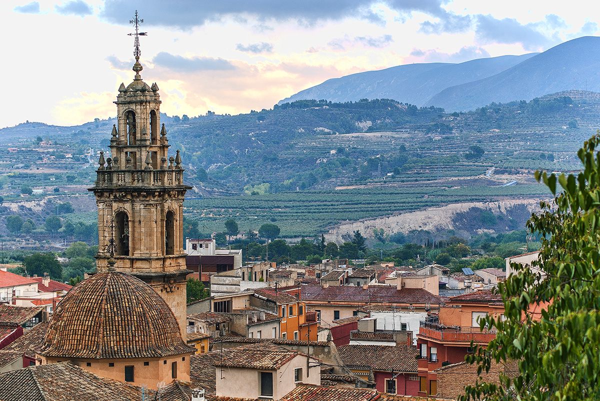 Vista de la torra del campanario de la iglesia de Cocentaina