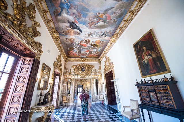 Vistas de una de las salas del Palacio Ducal de los Borja en Gandía